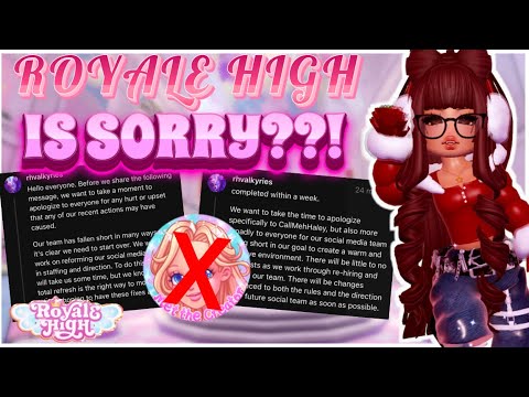 ⚠️ROYALE HIGH SAYS THEY'RE SORRY!?!⚠️ *RH STATEMENT* 💥RE