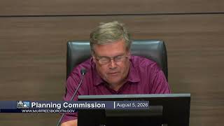 Planning Commission  - August 5, 2026