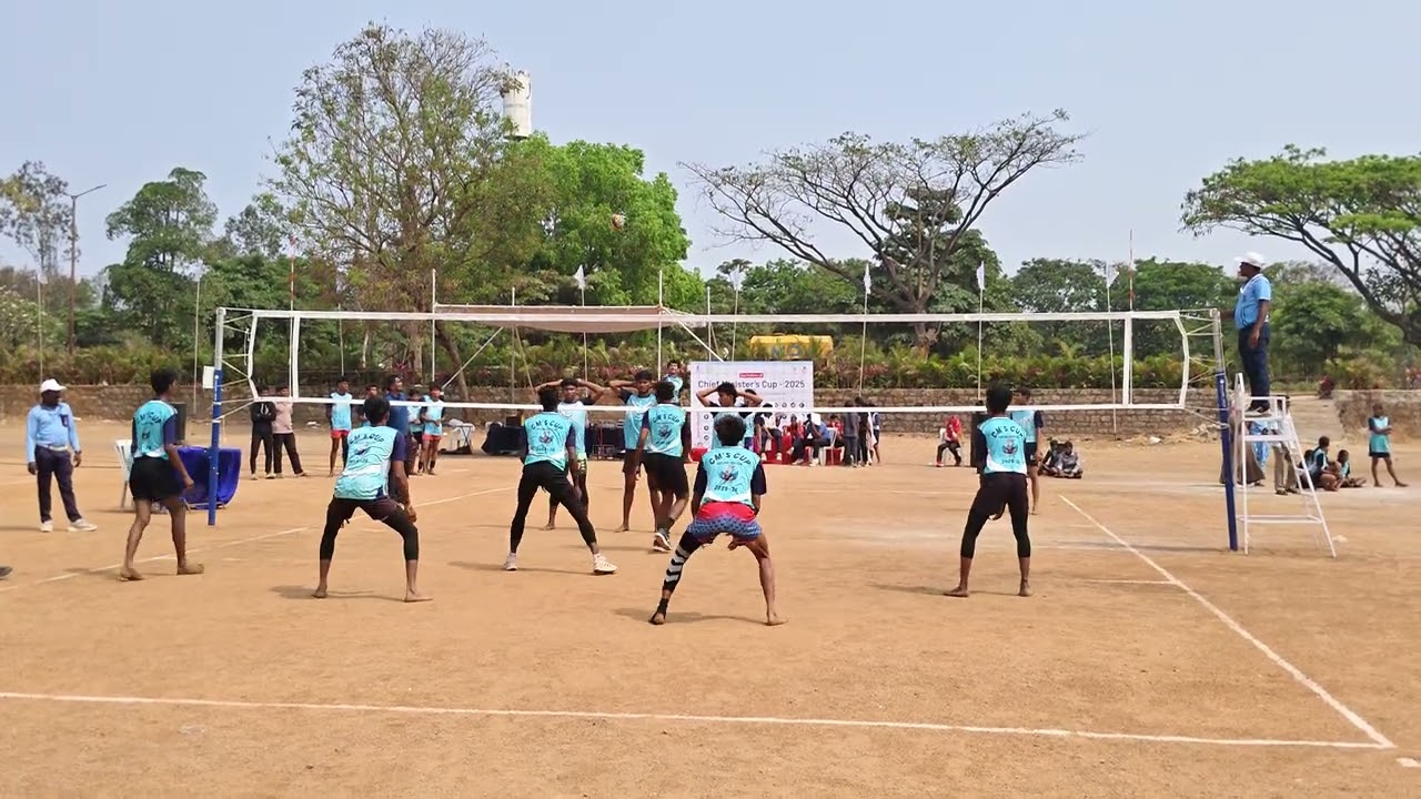 Kothagudem vs Manchirial cm cup semi finals 1st set 🏐❤️‍🔥