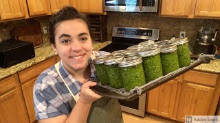 Making a Years Worth of Pesto with Onion Tops | Harvest to Table Recipe