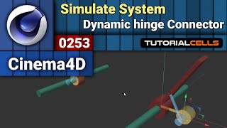 0253. Simulation system ( Dynamic hinge Connector ) in cinema 4d