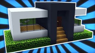 ✔ Como hacer una Pequeña CASA MODERNA en Minecraft Survival (FACIL Y RAPIDO)