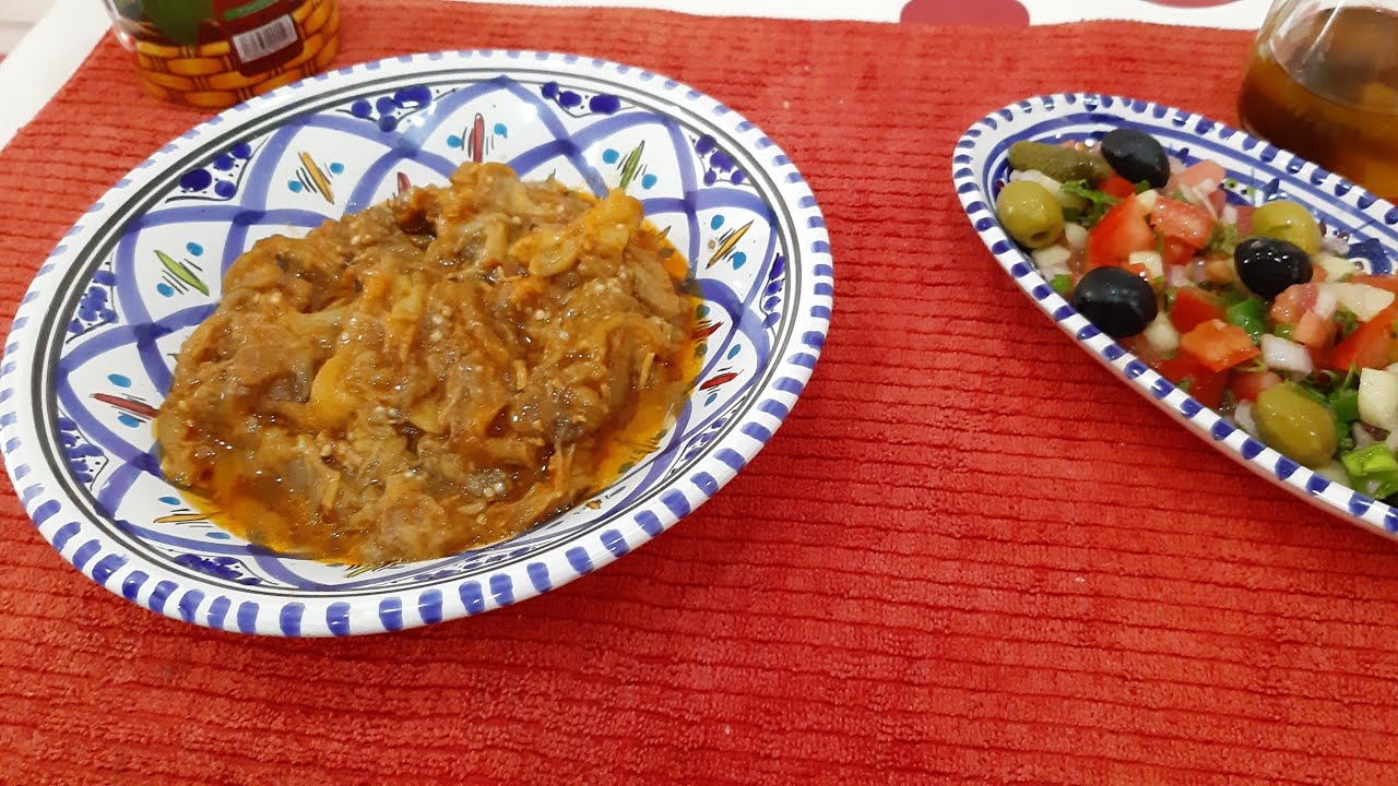 طبق الباذنجان الزعلوكة على الطريقة الجزائرية التقليدية     Zaalouka façon ancienne recette algéroise