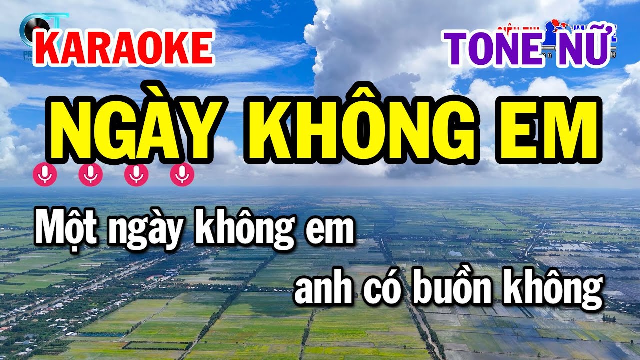 Karaoke Ngày Không Em Tone Nữ ( Em ) Nhạc Sống Beat Mới || Karaoke Siêu Thị