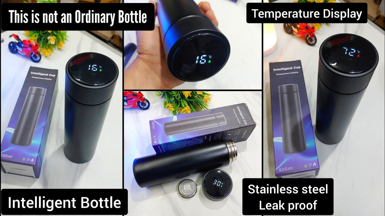 intelligent Bottle with temperature display unboxing & review 