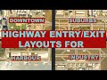 simple HIGHWAY ENTRY/EXIT layouts for cities skylines (No Mods).