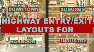 simple HIGHWAY ENTRY/EXIT layouts for cities skylines (No Mods).
