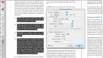 InDesign: Numbered Lists