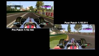 PS3 F1 2011 Melbourne Time Trial Comparison Pre-Patch v/s Post-Patch