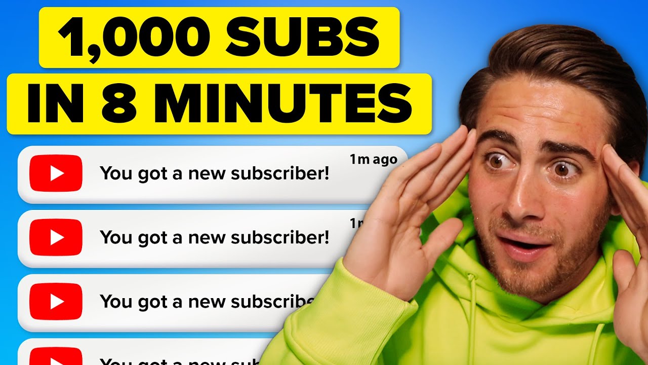 How To Get 1000 Subscribers on YouTube in 8 Minutes (2026 Update) - YouTube