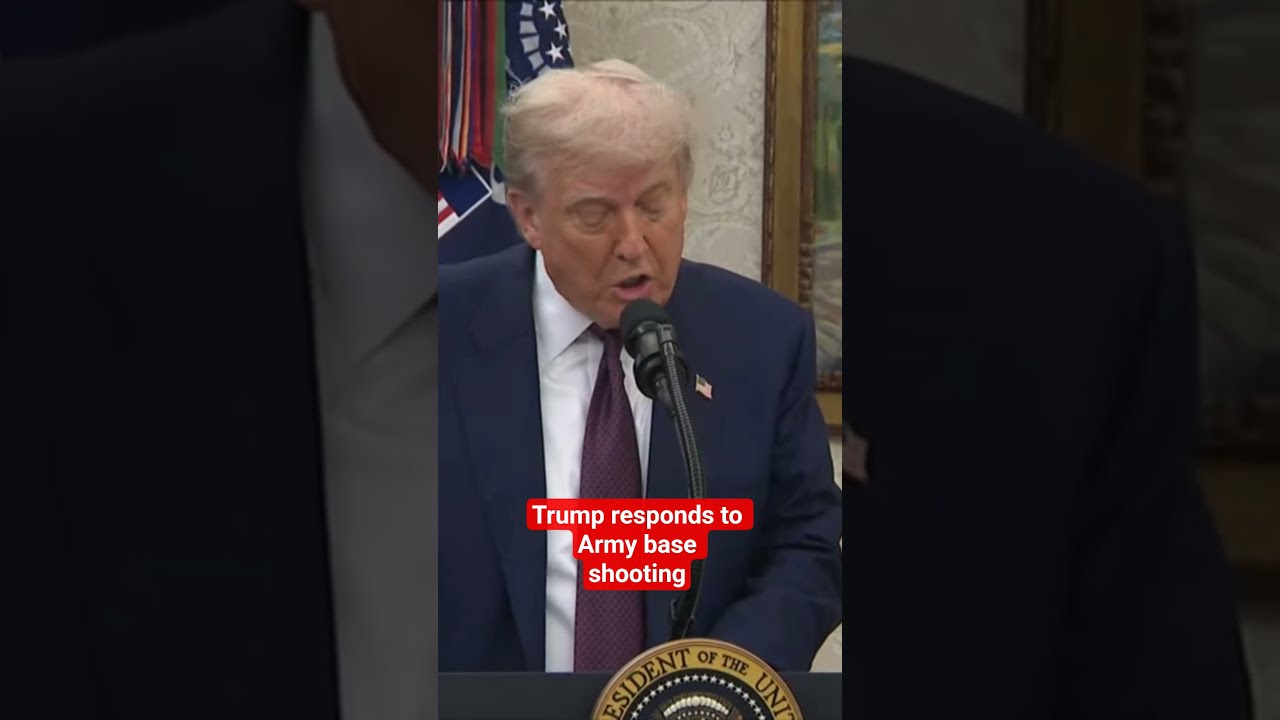 President Donald Trump Responds To Army Base Mass Shooting