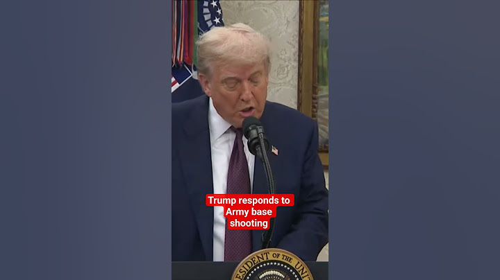 President Donald Trump responds to Army base mass shooting