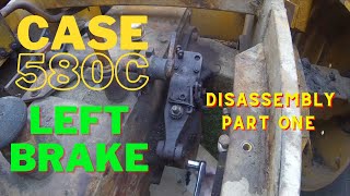 CASE 580C Left Side Brake Disassembly, Rusted Parts Kept Loader From Moving, Part 1 of 2 Part Video