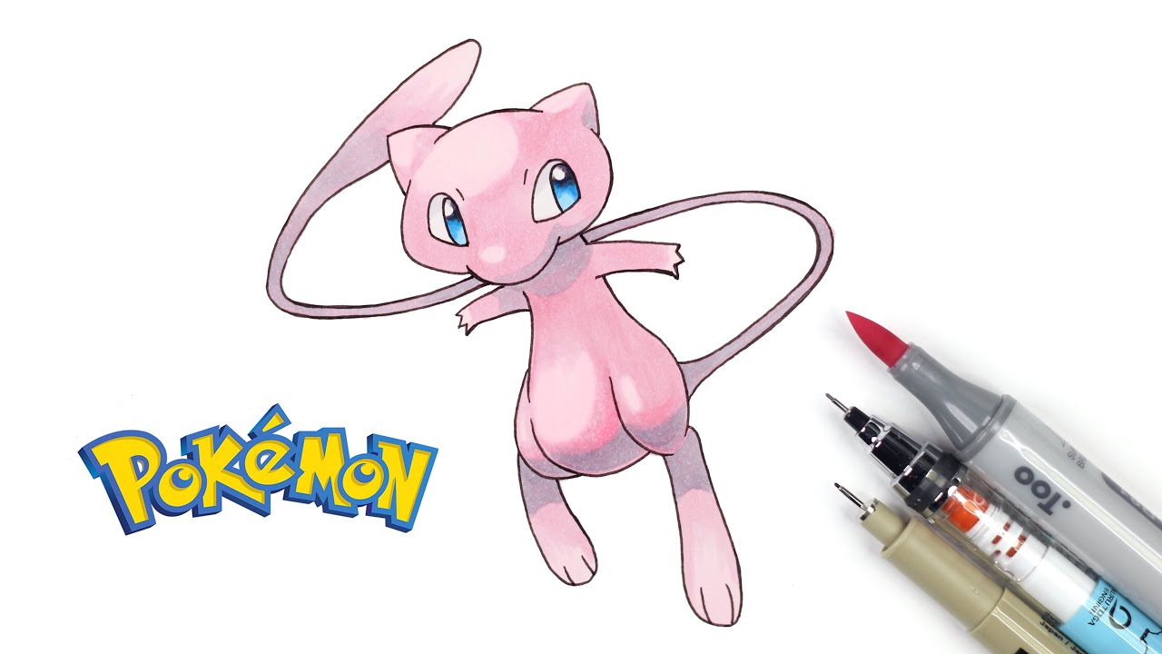 如何畫夢幻 | 精靈寶可夢 | 寵物小精靈 | 畫畫教學 | How to draw Mew | Pokémon - YouTube