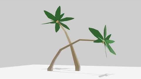 Creating low poly coconut tree in blender