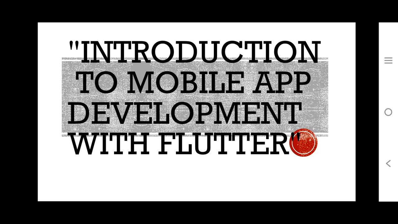 Flutter installation- Mobile App Development - YouTube