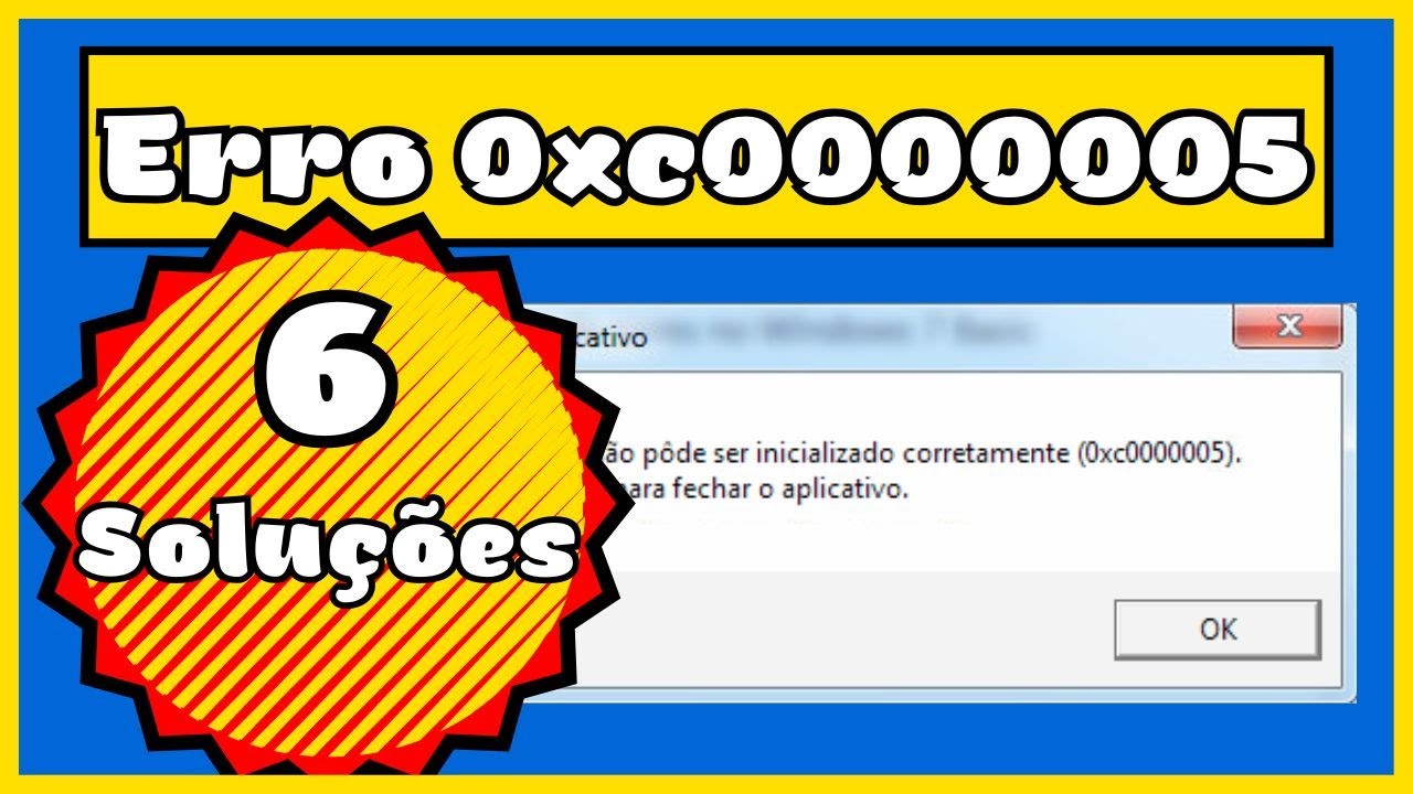 Como resolver o Erro 0xc0000005 [6 Soluções] - YouTube