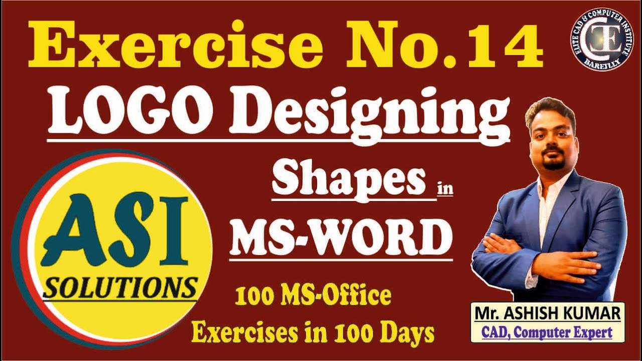 how-to-make-a-logo-design-in-microsoft-word-shapes-command-in-hindi-i