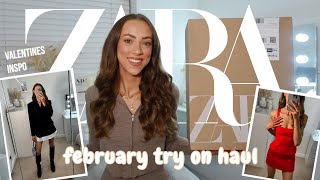 ZARA TRY ON HAUL | NEW IN FEBRUARY 2024 | VALENTINES OUTFITS