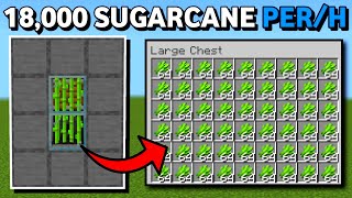 Minecraft Bedrock: FASTEST Sugarcane Farm Tutorial 1.21!