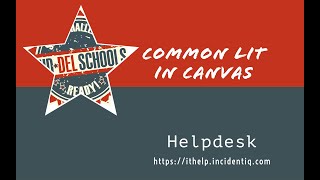 Common Lit in Canvas