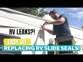 Replacing our RV Slide Seal Weather Stripping on our Leaking RV