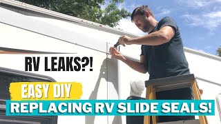 Replacing our RV Slide Seal Weather Stripping on our Leaking RV | RV DIY to Replace Slide Out Seals