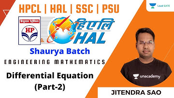 Engineering Mathematics | Differential Equation | Part-2 | HAL | HPCL | SSC | PSU | Jitendra Sao