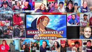 Shanks Arrives at Marineford Reaction Mashup | Shanks Saves Coby | One Piece Episode 488
