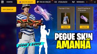 É AMANHÃ! PEGUE SUA SKIN E EMOTE GRÁTIS🔥 PUNHO GRÁTIS NO ...