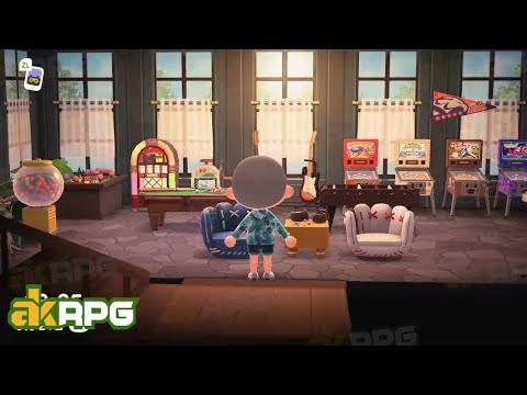 Best ACNH Bar & Playroom Design - Animal Crossing Game Room Ideas