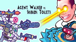 Agent Walker vs Skibidi Toilets Gameplay