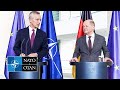 Nato secretary general with the chancellor of germany  olaf scholz 26 apr 2024