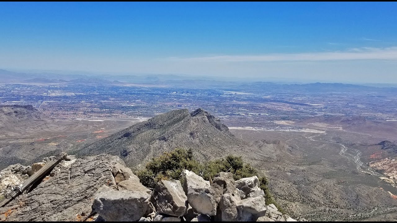 La Madre Mt Summit from Kyle Canyon Rd, Nevada
