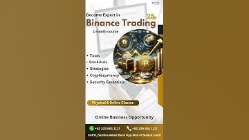 Become Expert in Binance Trading 1 Month Course Sialkot Cantt #reels #shortsvideo #shorts #education