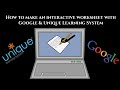 How to Make an Interactive Worksheet | Unique Learning System | Google Slides