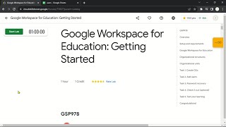 Google Workspace for Education: Getting Started | GSP978 | Solution