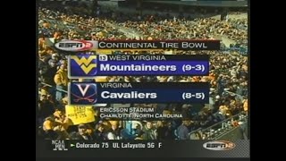 2002 Continental Tire Bowl West Virginia vs Virginia.