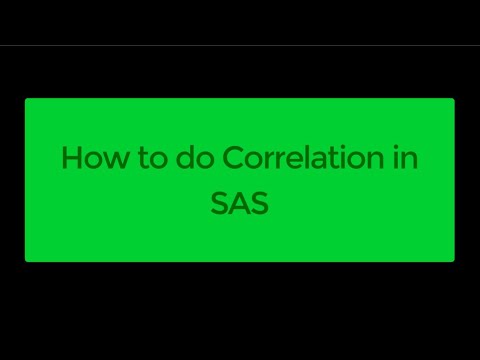 How to conduct Correlation test using SAS