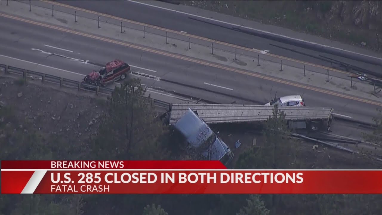 US 285 closed after 1 killed in multi-vehicle semi crash - YouTube
