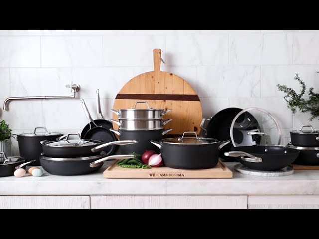 Calphalon Premier Space-Saving Hard-Anodized Nonstick 8-Piece Cookware Set | Cozymeal