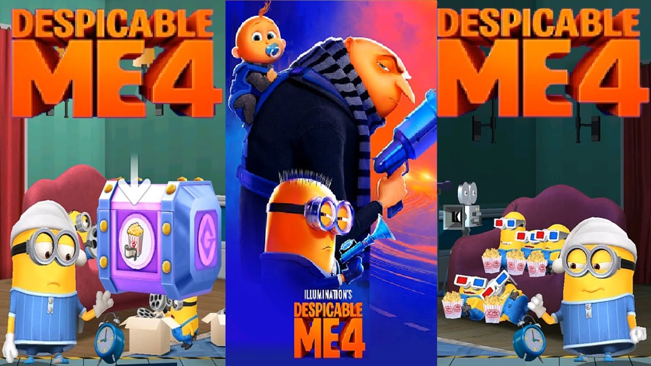 Despicable me 4 collaboration Minion rush NIGHT MOVIE special mission stage 3 Nightgown minion