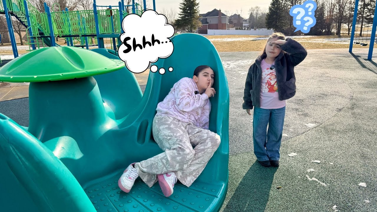 Hide and Seek at The Playground🛝 Elizabeth and Briceida Play - YouTube
