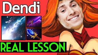 Dendi [Lina] Real Lesson Counter Timbersaw Dota 2 7.05