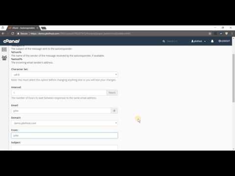How to setup an Email Autoresponder in cPanel