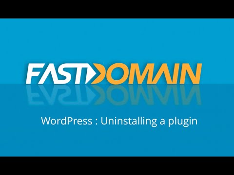 How to uninstall a plugin in WordPress.