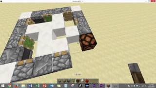 Smallest Seamless 2x2 Trapdoor in Minecraft 1.11