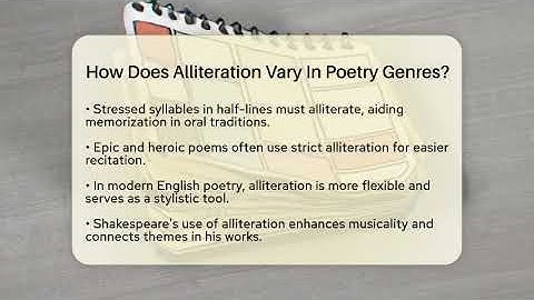 How Does Alliteration Vary In Poetry Genres? - The Prose Path