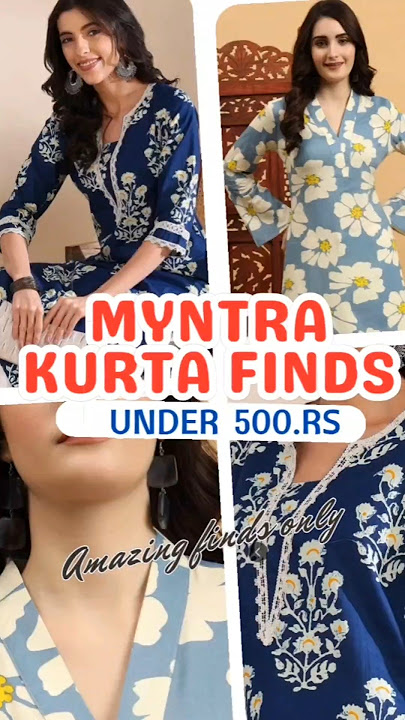 Myntra kurta under 500₹#myntrabeauty #myntrahaul #myntrakurtahaul