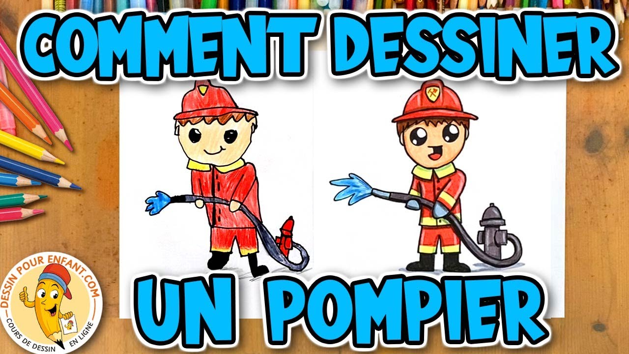 Comment dessiner un POMPIER étape par étape - YouTube